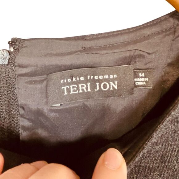 Rickie Freeman for Teri Jon Long-sleeved Embellished Mini Dress - Picture 3 of 12